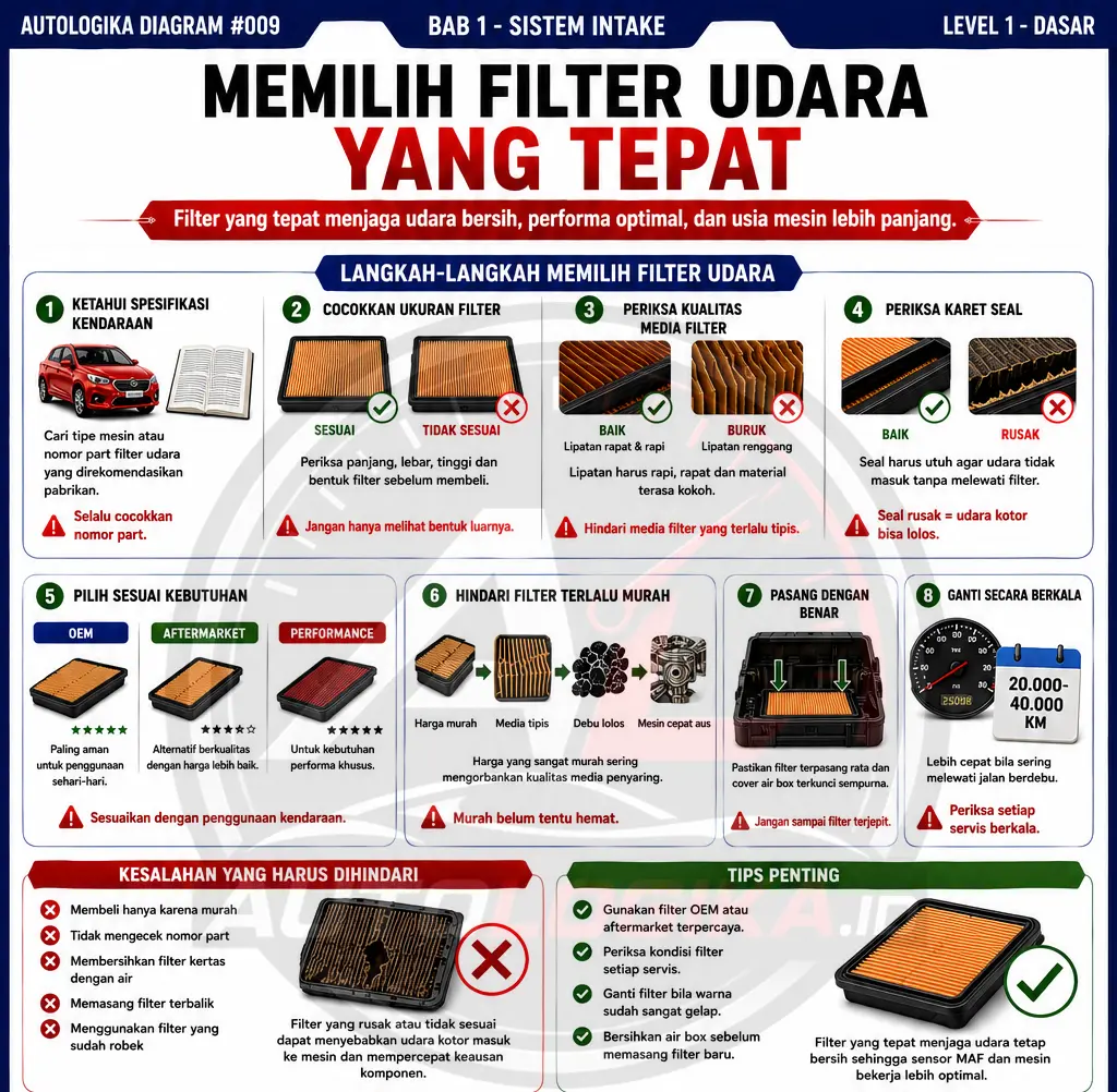 Memilih Filter Udara Yang Tepat